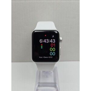 Apple Series 3 Watch 38mm 100% Battery Health Silver Aluminum GPS Unlocked Reset